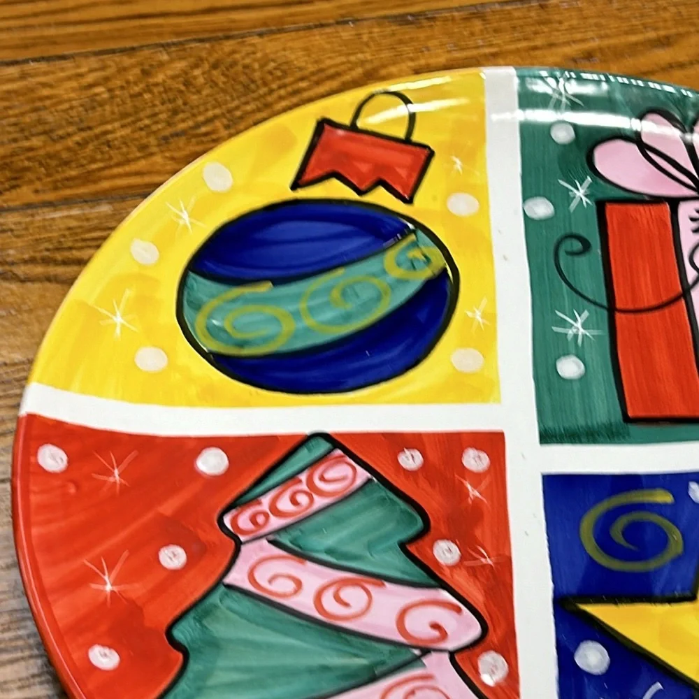 Pier 1 Christmas themed 14” cookie/serving tray. Great condition.